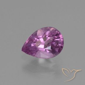 Zafiro Púrpura rosáceo intenso natural de 1.10 ct, En forma de pera, VS