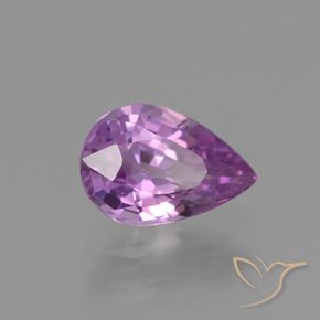 Zafiro Púrpura eléctrico natural de 1.13 ct, En forma de pera, VVS