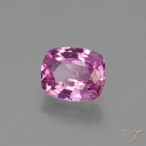 Zafiro Púrpura rosado claro natural de 1.28 ct, Forma Cojín, VS
