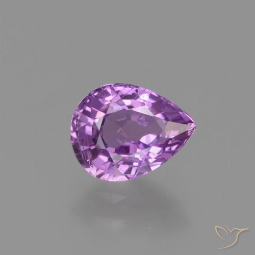 1.34ct Natural Púrpura medio Zafiro, En forma de pera, VS