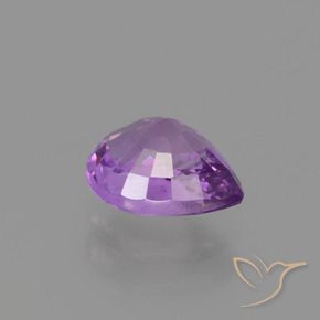 Zafiro Púrpura medio natural de 1.34 ct, En forma de pera, VS