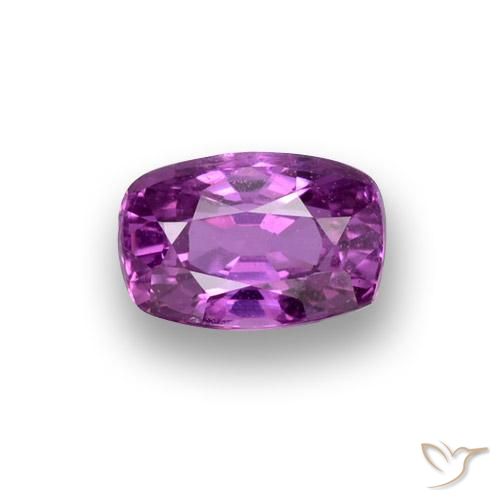 0.91ct Natural Púrpura oscuro medio Zafiro, Forma Cojín, VS