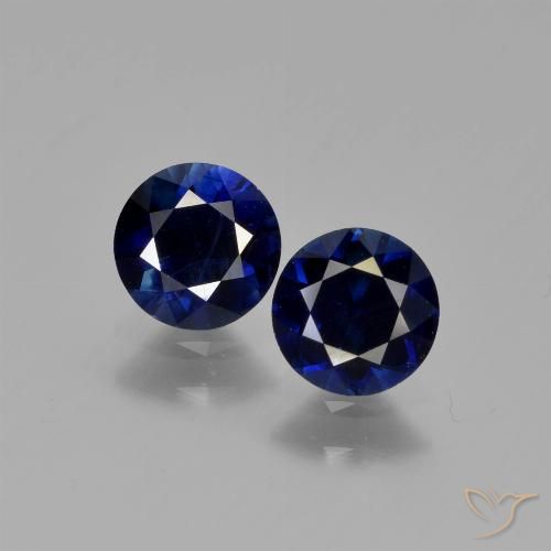 1.22ctw Natural Azul marino Zafiro, Redondo, VS