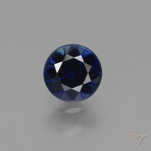 0.69ct Natural Azul marino Zafiro, Redondo, VS