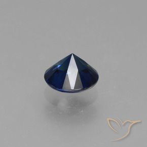 Zafiro Azul marino natural de 0.69 ct, Redondo, VS