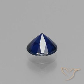 Zafiro Azul crepúsculo natural de 0.68 ct, Redondo, VVS