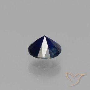 Zafiro Azul crepúsculo natural de 0.66 ct, Redondo, VS