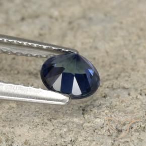 Zafiro Azul marino natural de 0.64 ct, Redondo, VS