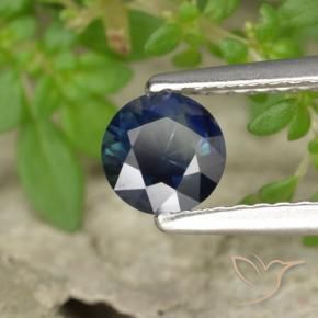 Zafiro Azul real natural de 0.55 ct, Redondo, VS