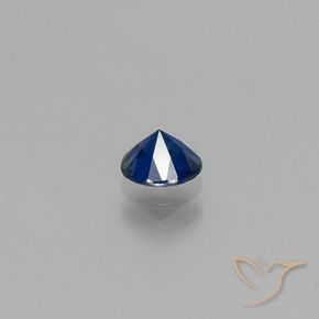 Zafiro Azul marino natural de 0.52 ct, Redondo, VS