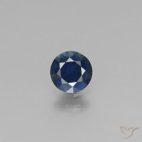0.69ct Natural Azul real Zafiro, Redondo, VS