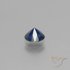 Zafiro Azul real natural de 0.69 ct, Redondo, VS