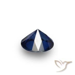 Zafiro Azul crepúsculo natural de 0.64 ct, Redondo, VS