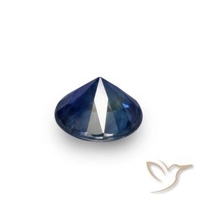 Zafiro Azul crepúsculo natural de 0.67 ct, Redondo, VS