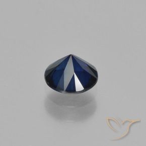 Zafiro Azul crepúsculo natural de 0.78 ct, Redondo, VVS-VS