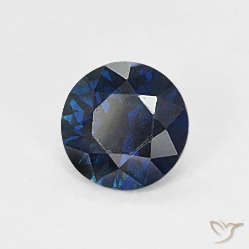 0.65ct Natural Azul noche Zafiro, Redondo, VVS-VS