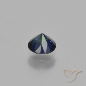 Zafiro Azul crepúsculo natural de 0.55 ct, Redondo, VVS-VS