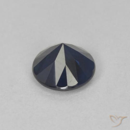 Zafiro Azul crepúsculo natural de 0.83 ct, Redondo, VS