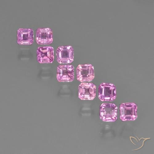 1.25ctw Natural Rosado púrpura Zafiro, corte esmeralda, VS