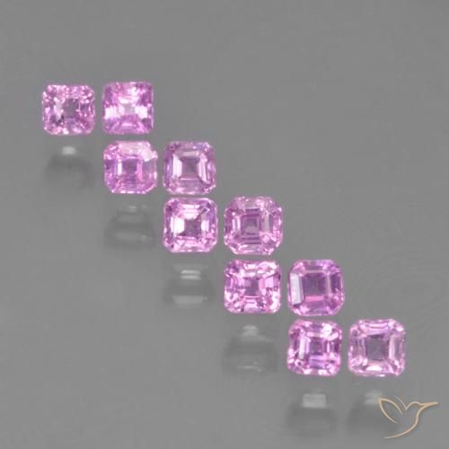 Gemas de Zafiro Púrpura intenso natural de 1.33 ct, Corte Octágono / Esmeralda, VS