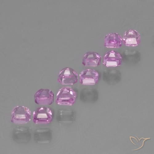 Gemas de Zafiro Púrpura intenso natural de 1.33 ct, Corte Octágono / Esmeralda, VS