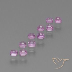 Gemas de Zafiro Púrpura claro natural de 1.09 ct, Corte Octágono / Esmeralda, VS