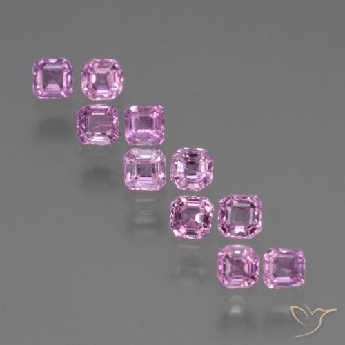 1.56ctw Natural Rosado púrpura real claro Zafiro, corte esmeralda, VS