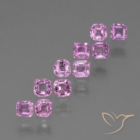 Gemas de Zafiro Rosado púrpura real claro natural de 1.56 ct, Corte Octágono / Esmeralda, VS