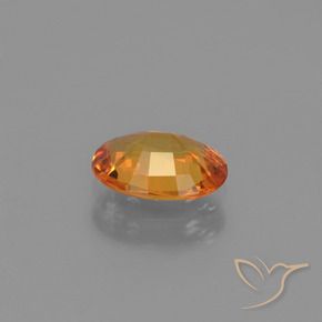 Zafiro Naranja oscuro natural de 1.15 ct, Ovalada, VS
