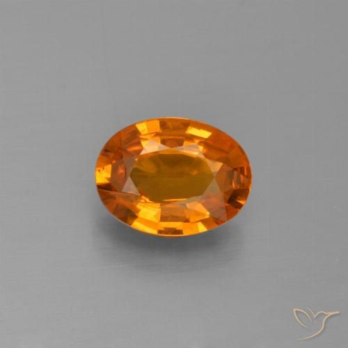 1.33ct Natural Naranja claro Zafiro, Ovalada, VS-SI