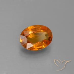 Zafiro Naranja claro natural de 1.33 ct, Ovalada, VS-SI