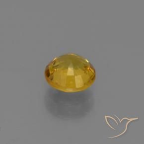 Zafiro Naranja albaricoque natural de 0.76 ct, Redondo, VVS
