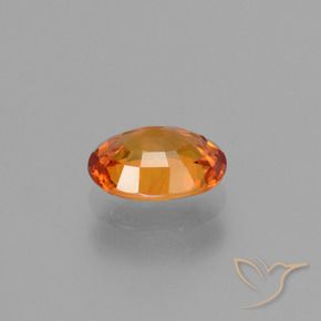 Zafiro Naranja oscuro natural de 1.61 ct, Ovalada, VS