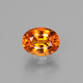 Zafiro Ámbar naranja natural de 1.83 ct, Corte Óvalo, VS