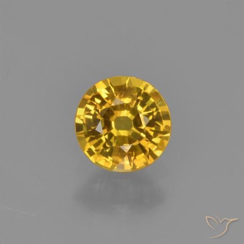 0.67ct Natural Dorado Zafiro, Redondo, VVS-VS
