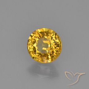 Zafiro Dorado natural de 0.67 ct, Redondo, VVS-VS