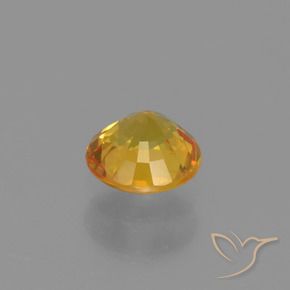 Zafiro Dorado natural de 0.67 ct, Redondo, VVS-VS
