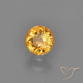 Zafiro Oro natural de 0.75 ct, Redondo, VVS
