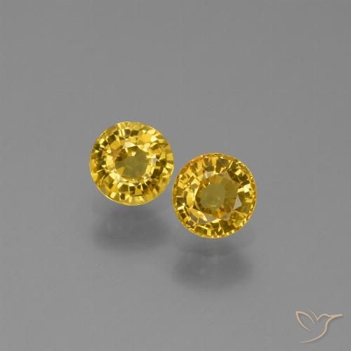 1.28ctw Natural Dorado Zafiro, Redondo, VS