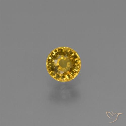 0.66ct Natural Dorado Zafiro, Redondo, VVS-VS
