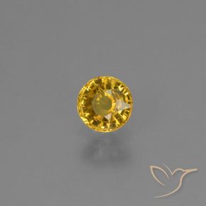 Zafiro Dorado natural de 0.66 ct, Redondo, VVS-VS