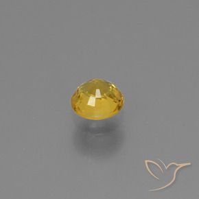 Zafiro Dorado natural de 0.66 ct, Redondo, VVS-VS