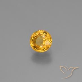 Zafiro Dorado natural de 0.64 ct, Redondo, VVS-VS