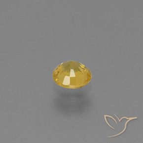 Zafiro Dorado natural de 0.65 ct, Redondo, VVS-VS