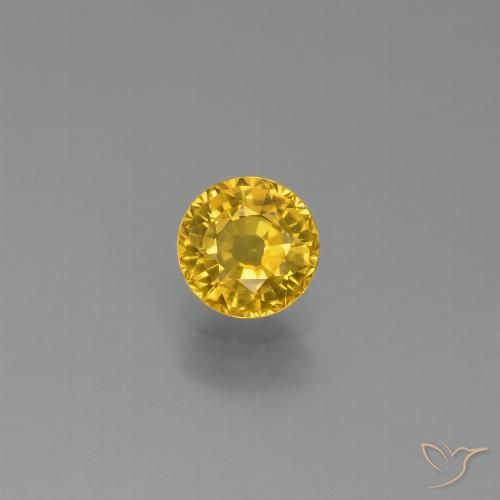 0.68ct Natural Dorado Zafiro, Redondo, VVS-VS