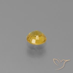 Zafiro Dorado natural de 0.68 ct, Redondo, VVS-VS