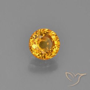 Zafiro Oro natural de 0.70 ct, Redondo, VVS-VS