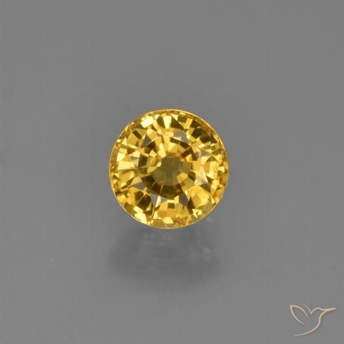0.79ct Natural Dorado Zafiro, Redondo, VVS-VS