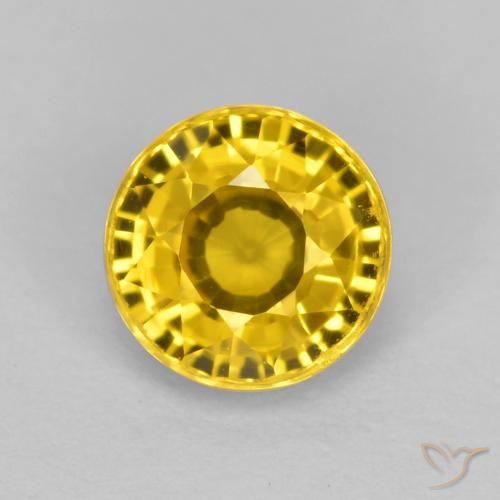 0.72ct Natural Dorado Zafiro, Redondo, VVS-VS