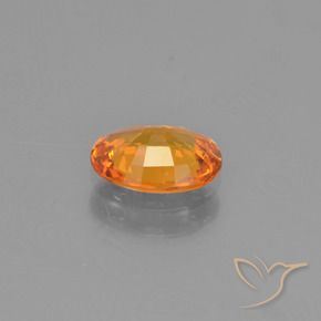 Zafiro Naranja oscuro natural de 1.05 ct, Ovalada, VVS-VS